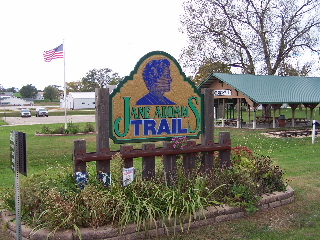 the Jane Addams Trail sign at Orangeville